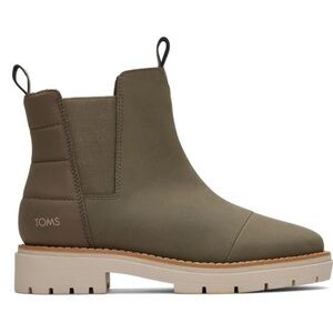TOMS Women’s Olive Green Skyler Chelsea Ankle Boots size 7